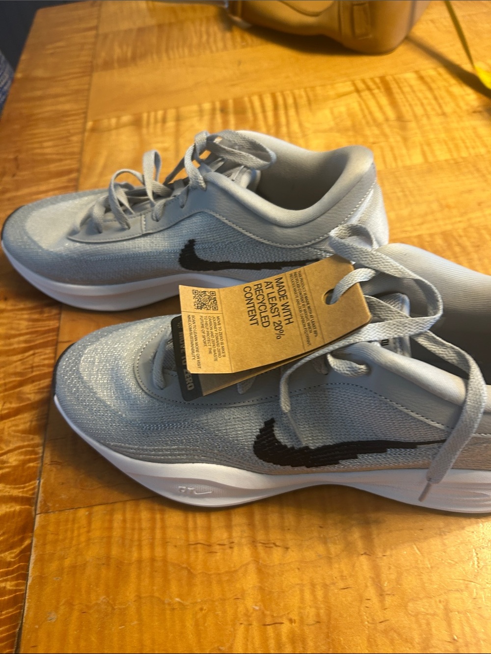 Nike Men’s Gray Sneakers with Black Swoosh GT Hustle 13